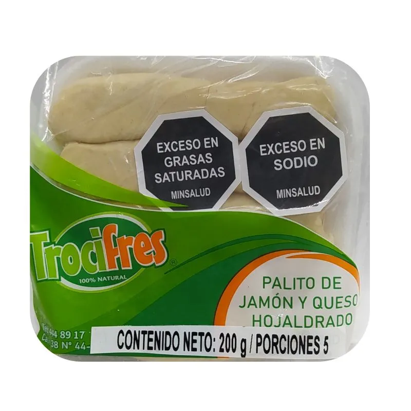 PALITO DE JAMON Y QUESO TROCIFRES HOJALDRADO X 200 GRS 5 UNDS