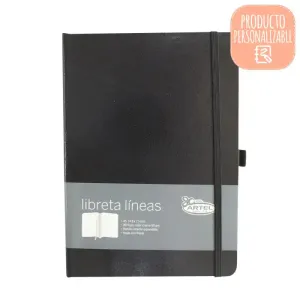 libreta negra lineas A5 Artel