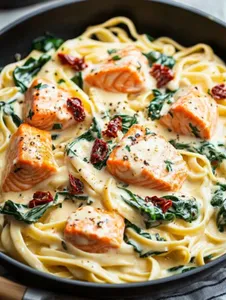 Fettuccini Cremoso con Salmón a Giorgio