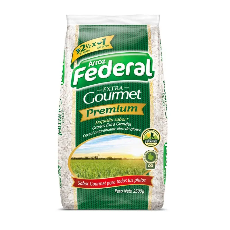 Arroz premium federal extra gourmet x 2500 grs Arroz premium federal extra gourmet x 2500 grs