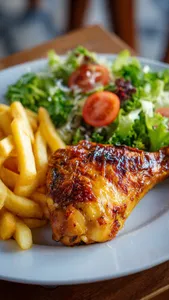 CUARTO DE POLLO+PAPITAS