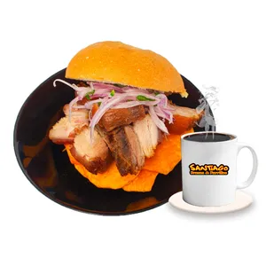 Pan con Chicharrón + café