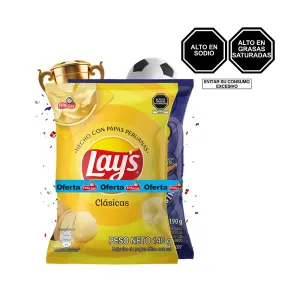 Combo Lay's Clásicas Sal + Piqueo Snax Original 330 g