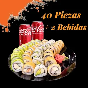 COMBO 40 PIEZAS + 2 BEBIDAS