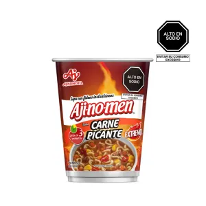 Sopa Ajinomen Sabor Carne Picante Vaso 51 gr