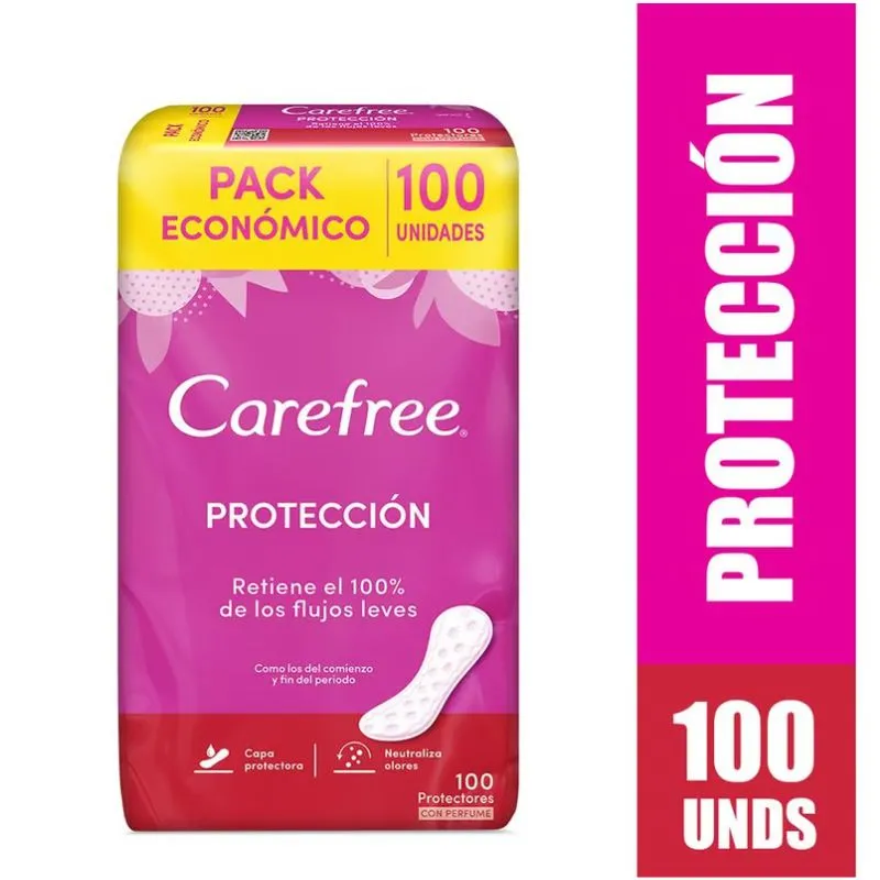Protectores carefree proteccion perfume x 100 unds pack economico