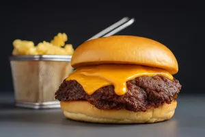 Cheese Burger Doble + Fries