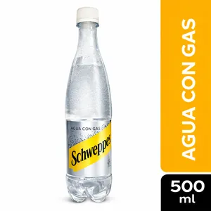 Schweppes Agua con Gas 500 ML.