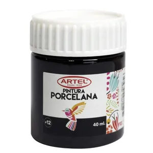 Fco 40ml Pintura Porcelana Negro