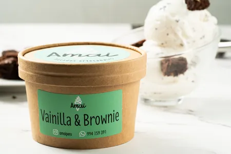Helado Vainilla Brownie