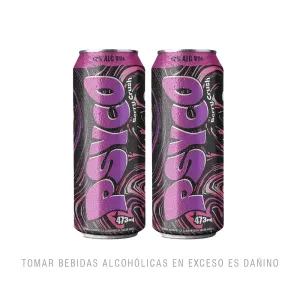 Pack (2 Rtd Psyco Berry Crush x 473 Ml)
