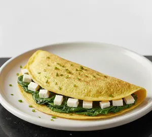 Omelete espinaca y panela