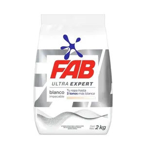 Detergente fab ultra expert blanco impecable x 2 kg