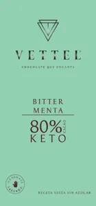 Barra Keto Menta 80% Cacao 50 Gramos