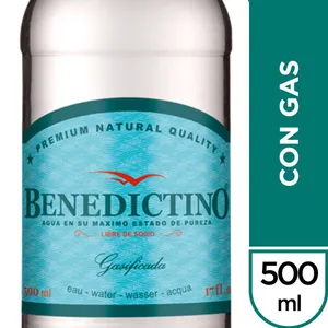 Agua Benedictino con gas 500 ml