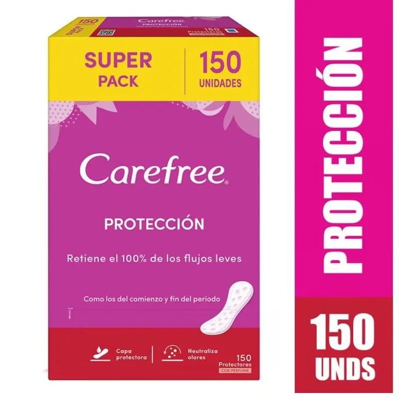Protectores carefree proteccion perfume x 150 unds super pack