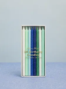 Velas con glitter Azul