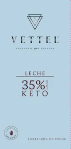 Barra Keto Leche 35% Cacao 50 Gramos