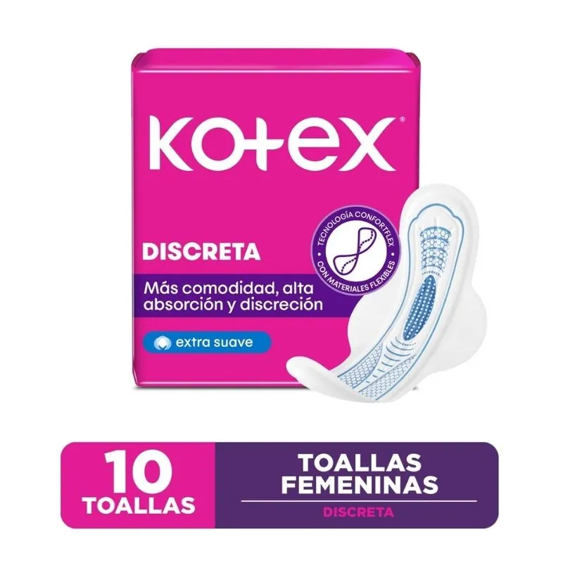 Toallas femeninas kotex discreta Toallas femeninas kotex discreta