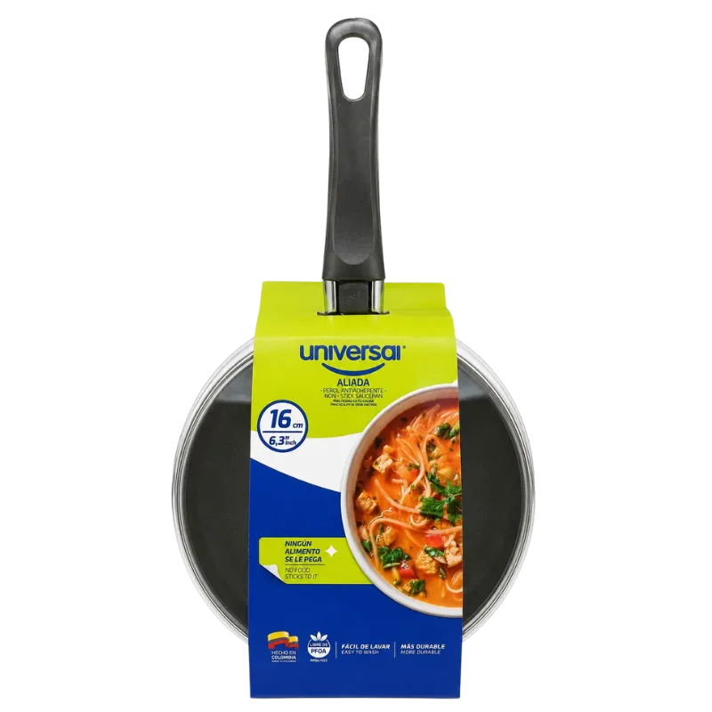 PEROL UNIVERSAL ALIADA CON TAPA 16 CM X 1 UND