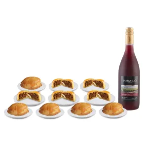 Pack (Empanadas Clásicas (5 Pollo/5 Carne) + 1 Vino Tabernero Borgoña Semi Seco Gran Seleccion X 750 Ml)