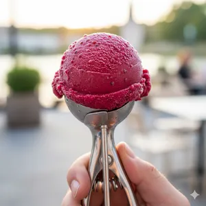 Helado de frambuesa artesanal marca Verona 120 ml