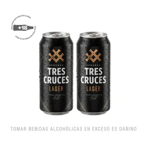 2 Und Cerveza Tres Cruces Lata x 473 ml