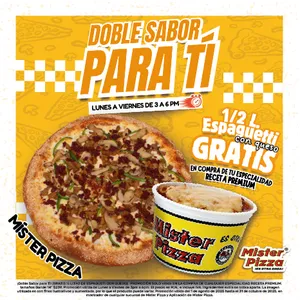 Hora Feliz Mister Pizza + Espagueti