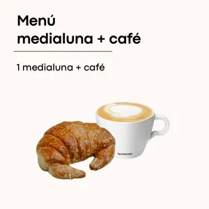 Menú medialuna y café