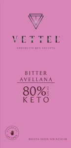 Barra Keto Avellana 80% Cacao 50 Gramos