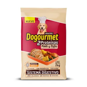 Concentrado dogourmet 2 proteinas pollo pavo x 2 kg adultos