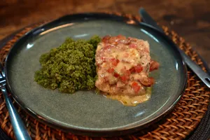 Merluza Cancato con Quinoa Verde