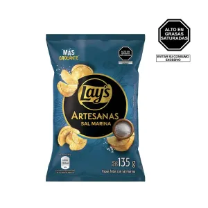 Papas Fritas Lay's Artesanas Sal Marina x 135 g