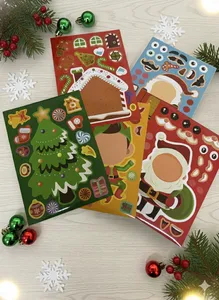 Pack 24 Hojas Stickers Navidad