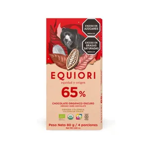 Chocolate organico equiori 65% oscuro x 80 grs