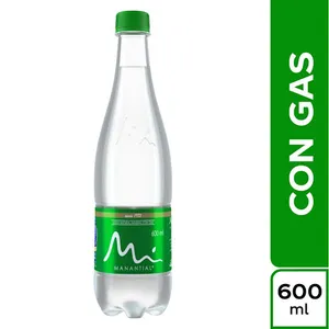 Agua Manantial con Gas 600 Ml