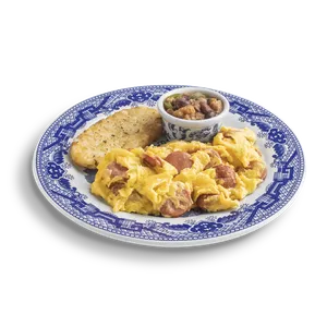 Huevos revueltos con salchicha