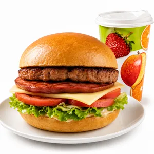 Hamburguesa + chorizo + queso + jugo