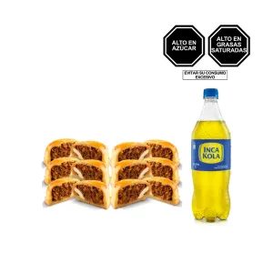 Pack (6 Empanada De Carne + 1 Inca Kola x 1 Lt)