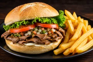 Churrasco Italiano con Papas Fritas  Descripción