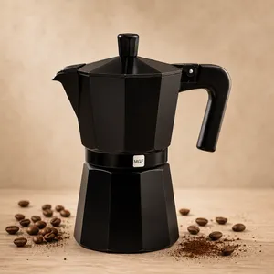JARRA CAFETERA 6 TAZAS NEGRA