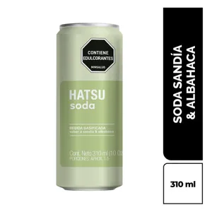 Soda hatsu sandia y albahaca x 269 ml lata