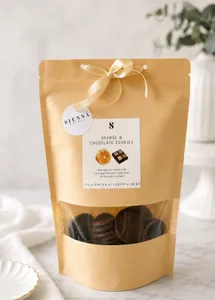 Doypack galletas naranja bañadas en chocolate