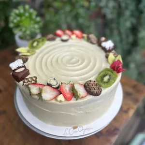 Torta Choco Berries Blanca(30p) APLV, Sin Soya, Sin gluten, Vegana