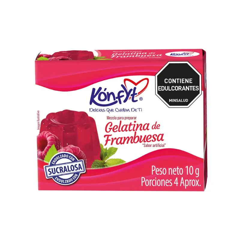 Gelatina sin azucar konfyt frambuesa x 10 grs Gelatina sin azucar konfyt frambuesa x 10 grs