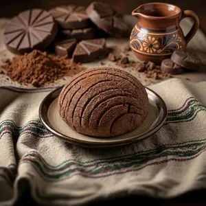 Concha de chocolate