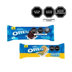 Pack 2 (1 Galleta Oreo XL Regular X 54 Gr+1 Galleta Oreo XL Golden X 54 Gr)