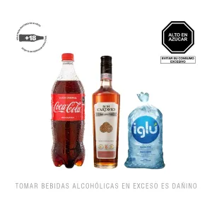 Pack (1 Ron Cartavio Selecto x 750 Ml + 1 Coca Cola x 1 Lt + Hielo 1.5 Kg)