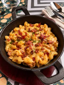 Mac & Cheese con tocino