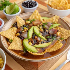 Sopa de tortillas y chipotle